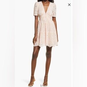 New without tags Chelsea 28 Embroidered Eyelet Fit & Flare Dress. Size S